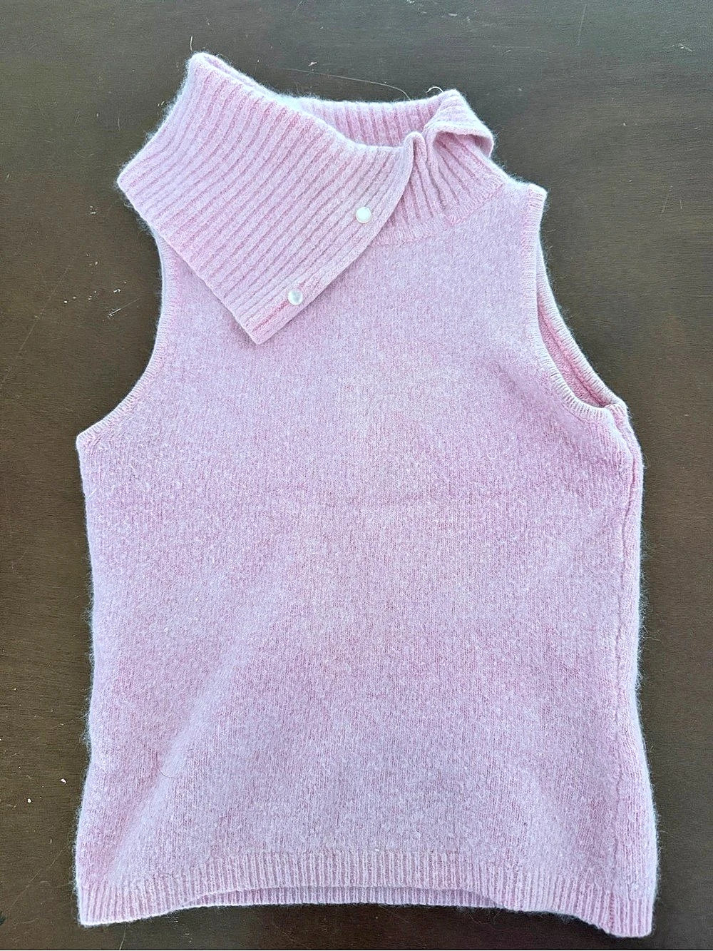 Vintage Ezzentric Pink Sleeveless Collared Sweater